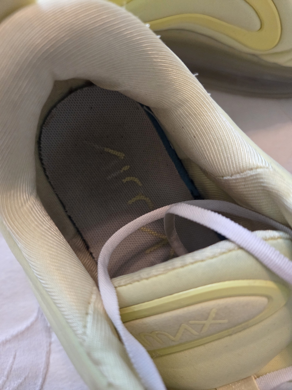 Nike Air Max 720 Light Yellow Sneakers - Picture 3 of 10